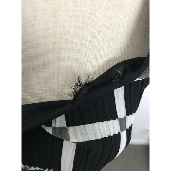 Michael Michael Kors Plaid Pleated Midi Tank Dress Lined FLAWS - Picture 4 of 12